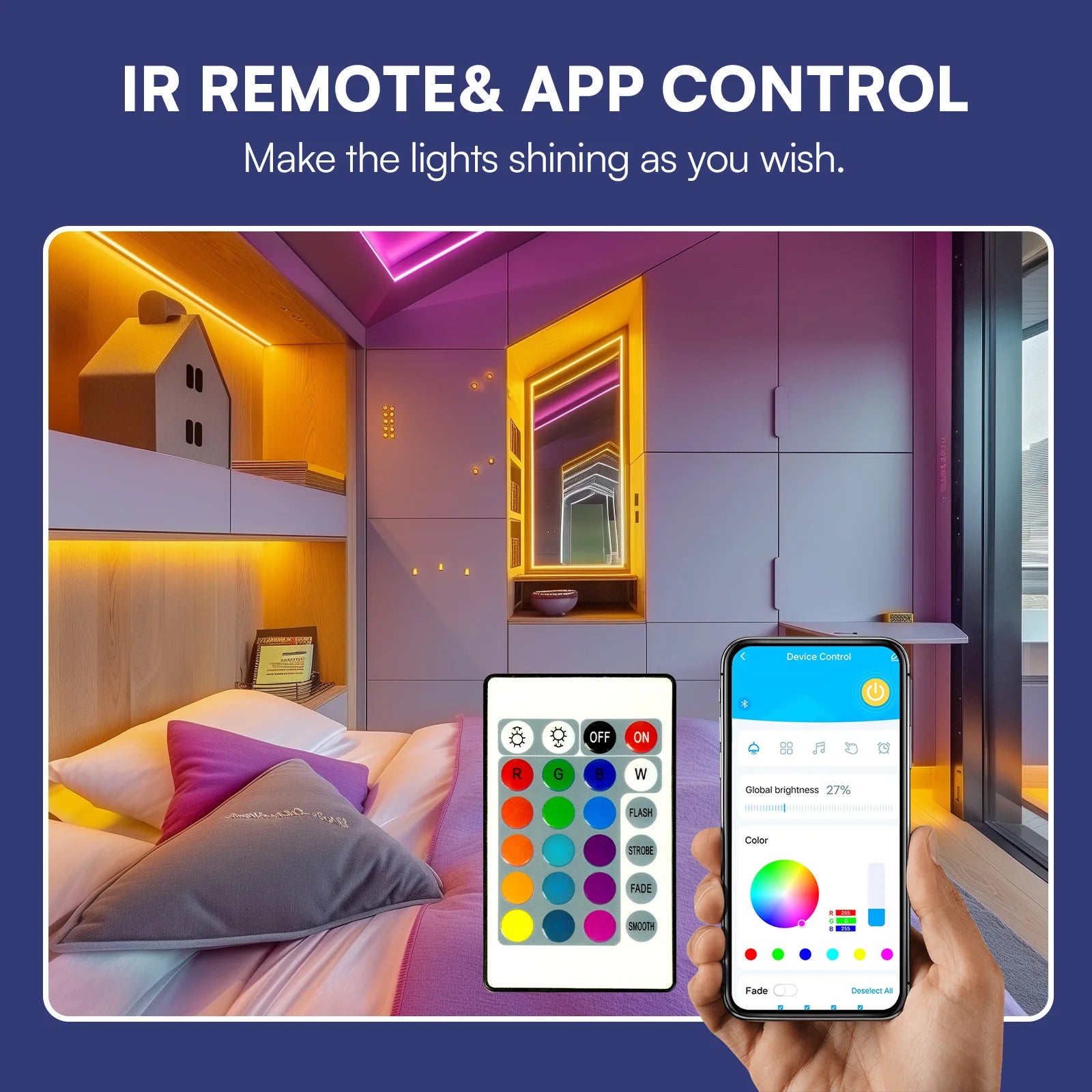 LED RGB Light Strip With Remote Control