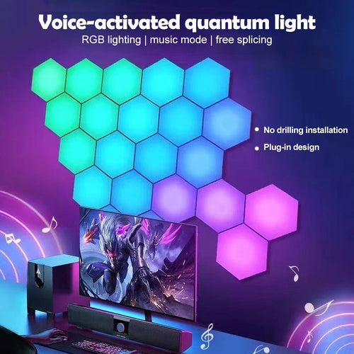 Neonest RGB Hexagonal Quantum Lamp – Modular Smart LED Wall Panels