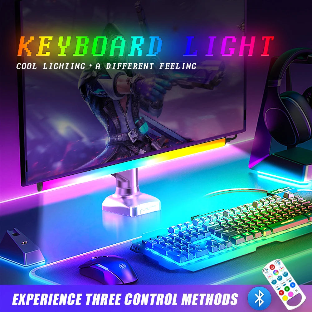 RGB Desk Light Bar — Dynamic Screen Glow | Bluetooth & Remote Control