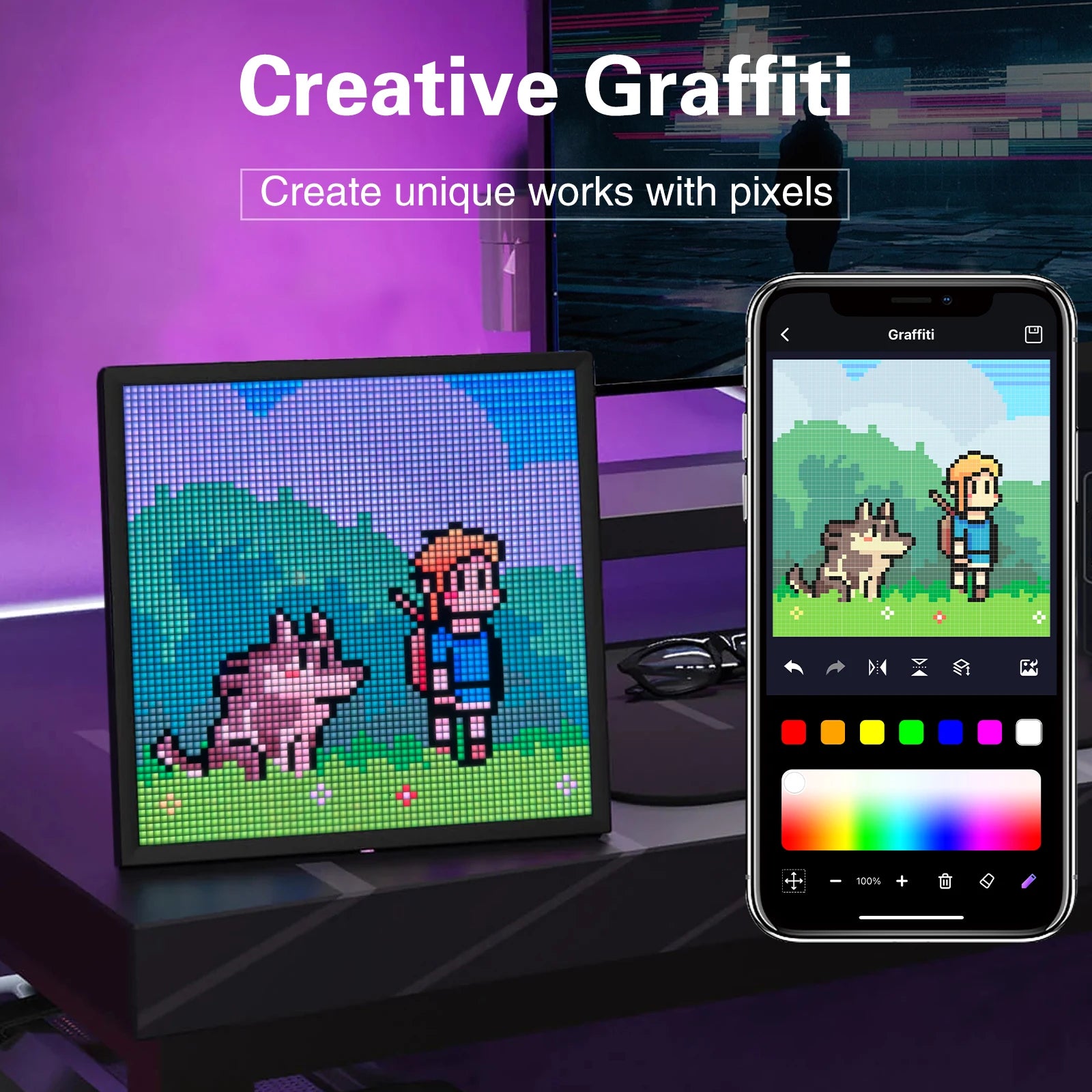 Neonest Smart LED Pixel Art Display – Creative DIY Digital Frame