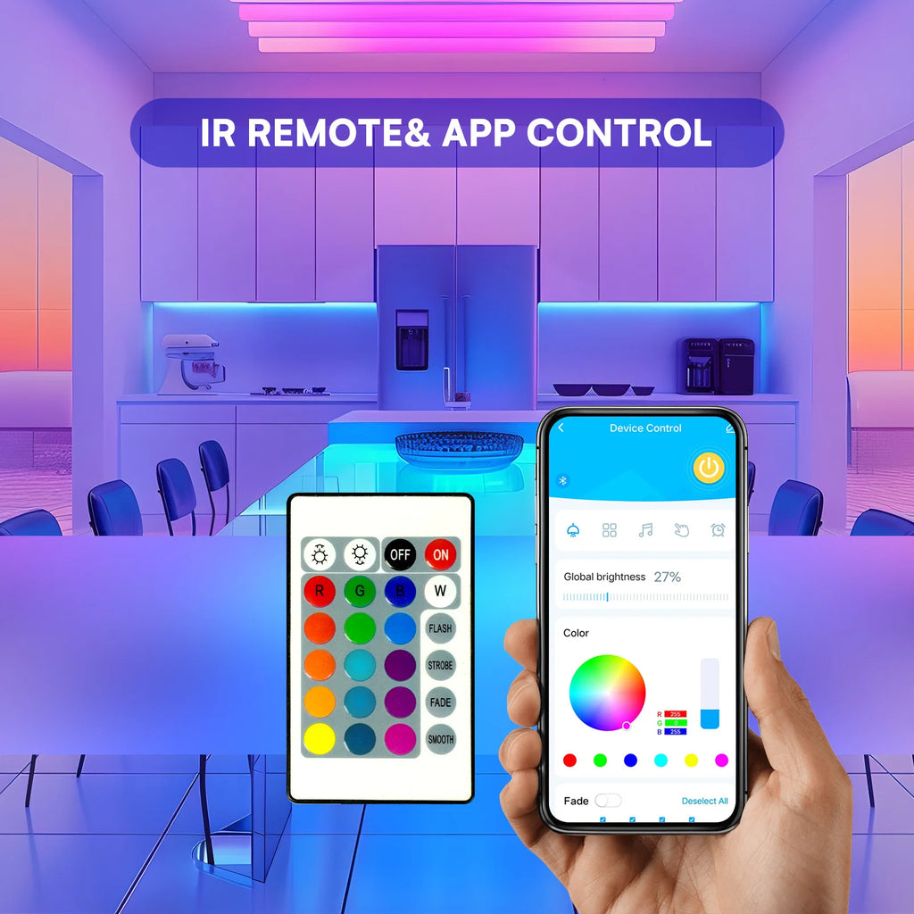LED RGB Light Strip With Remote Control