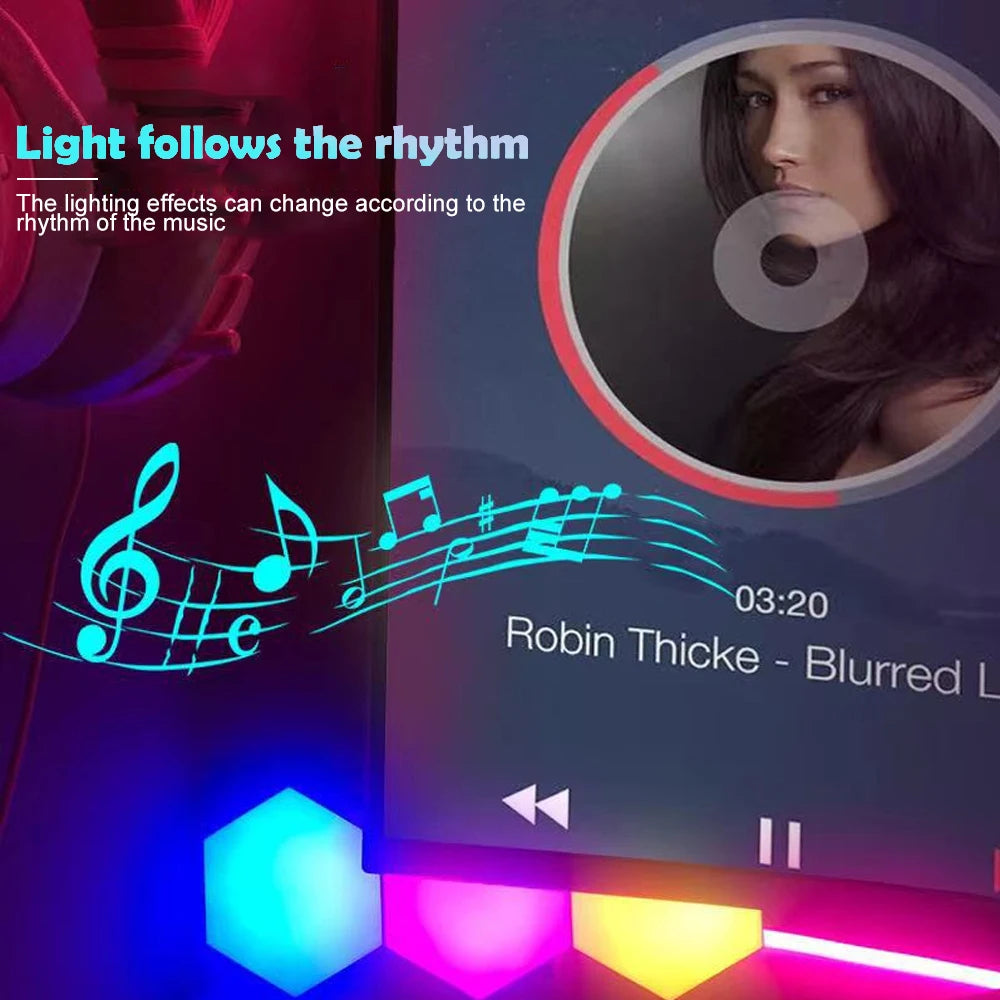 Neonest RGB Hexagonal Quantum Lamp – Modular Smart LED Wall Panels